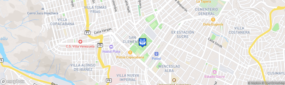 Static Map of Estadio Víctor Agustín Ugarte