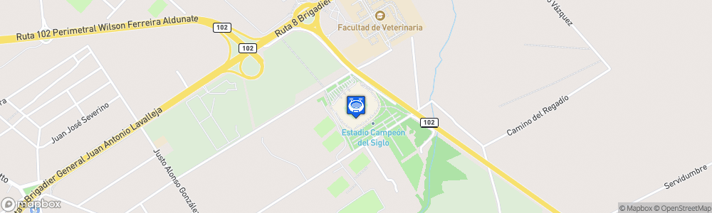 Static Map of Estadio Campeón del Siglo