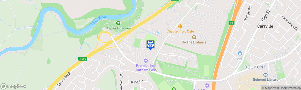 Static Map of New Ferens Park Stadium
