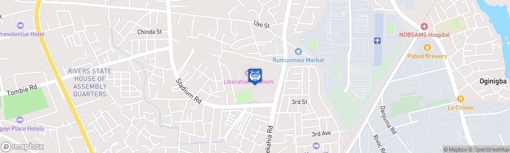 Static Map of Yakubu Gowon Stadium