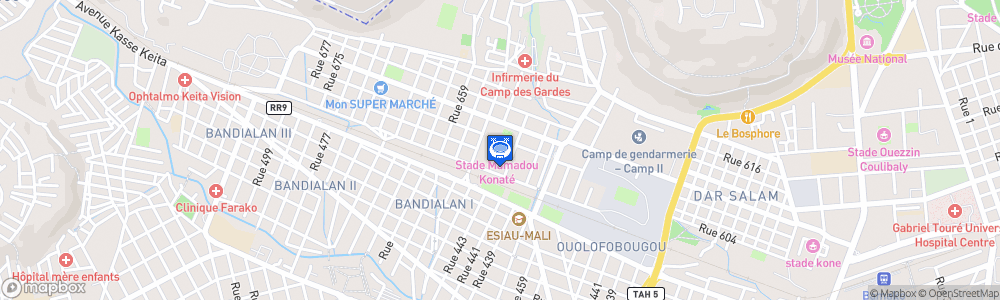 Static Map of Stade Mamadou Konaté