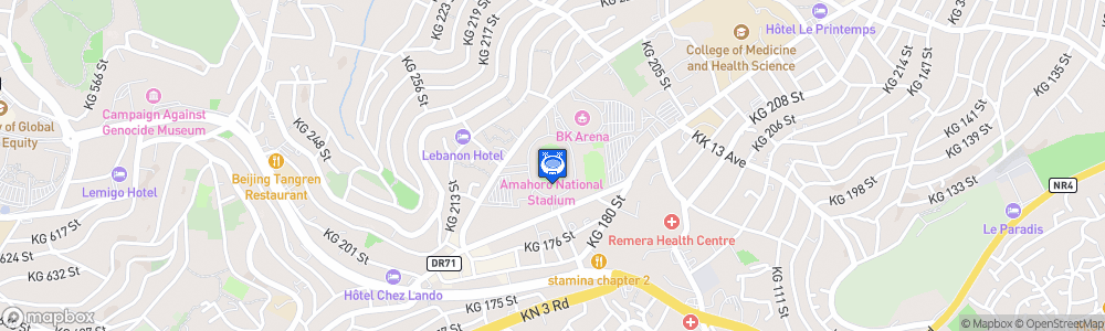 Static Map of Stade Amahoro
