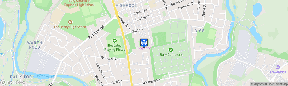 Static Map of Gigg Lane Stadium
