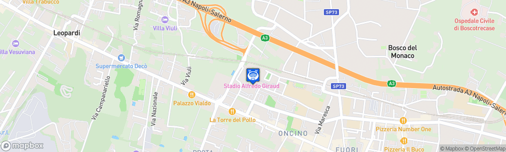 Static Map of Stadio Alfredo Giraud