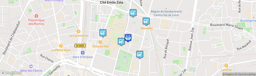 Static Map of Palais des Sports d'Orléans