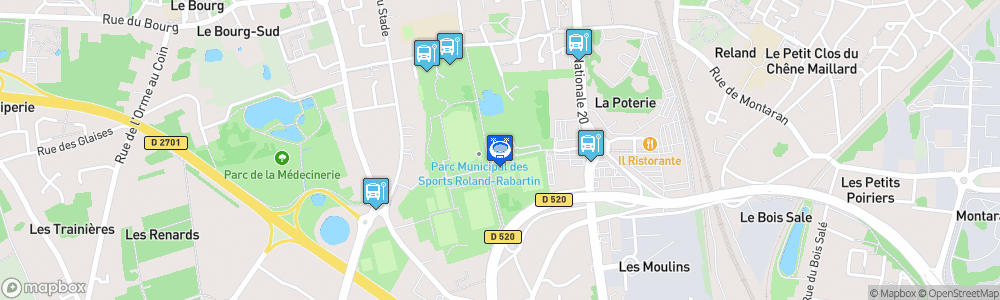 Static Map of Halle des sports du Bois Joly