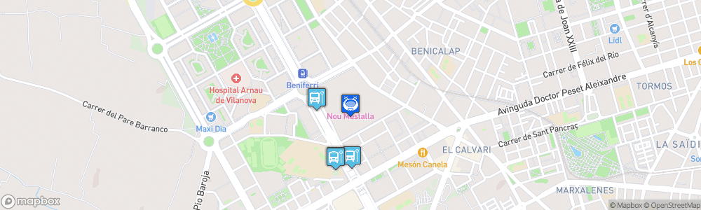 Static Map of Nou Mestalla