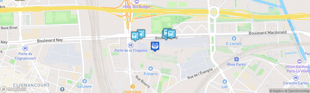 Static Map of Arena Porte de la Chapelle