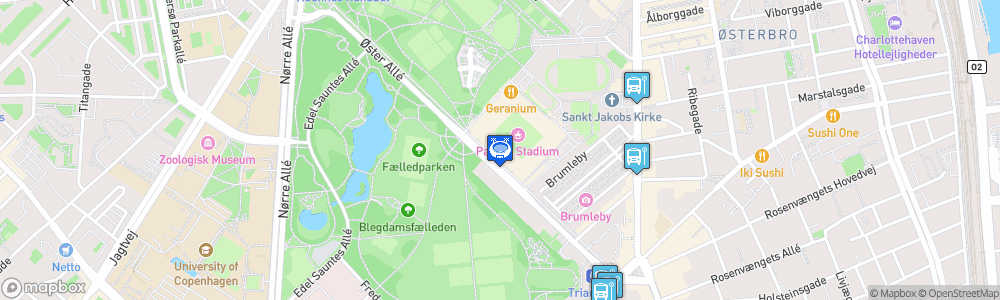 Static Map of Parken Stadium