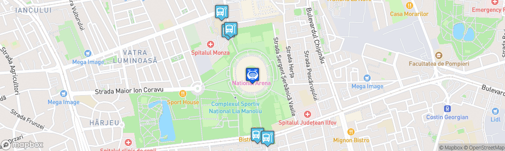 Static Map of Arena Națională