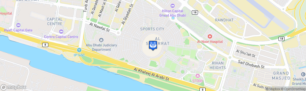 Static Map of Zayed Sports City Stadium