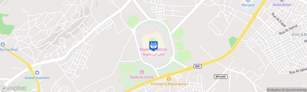 Static Map of Stade Ibn-Batouta