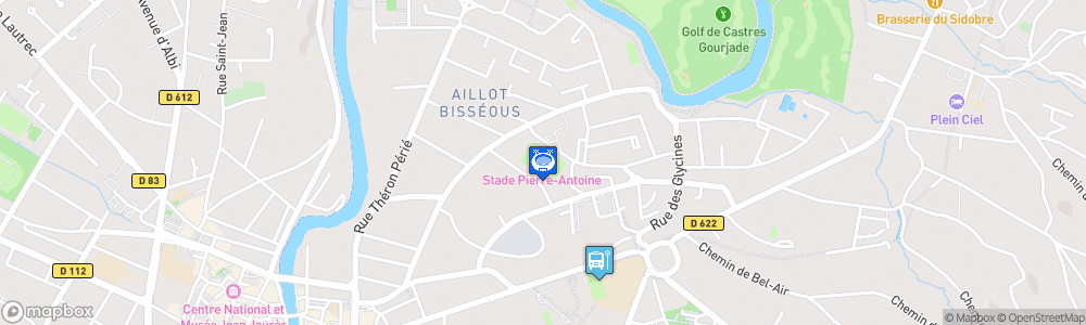 Static Map of Stade Pierre-Fabre