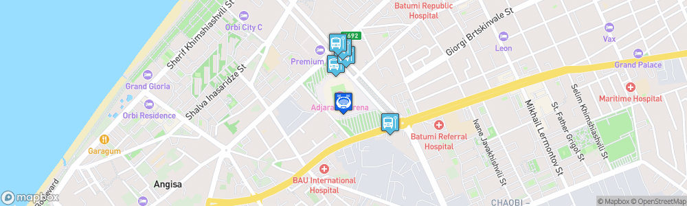 Static Map of Batumi stadium