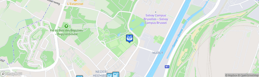 Static Map of Stade Nelson Mandela de Bruxelles