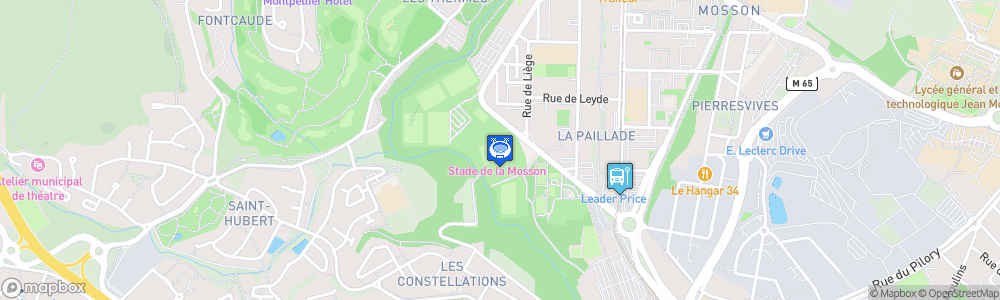 Static Map of Stade de la Mosson