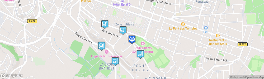 Static Map of Stade Chanzy