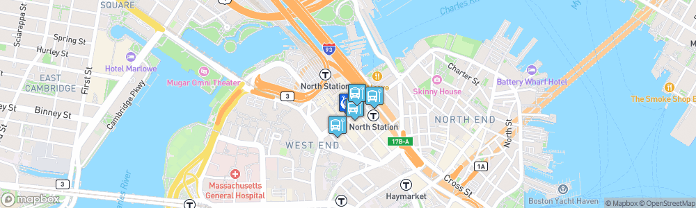 Static Map of TD Garden