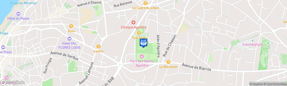 Static Map of Parc des sports d'Aguiléra