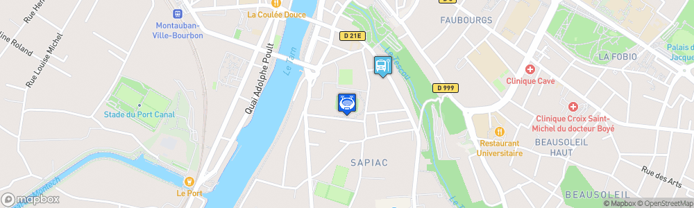 Static Map of Stade Sapiac