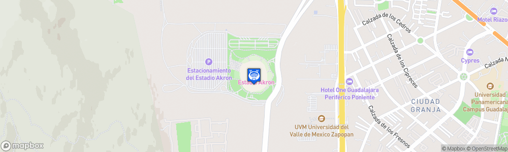 Static Map of Estadio Omnilife