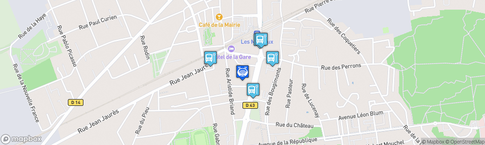 Static Map of Stade d'athlétisme des Mureaux